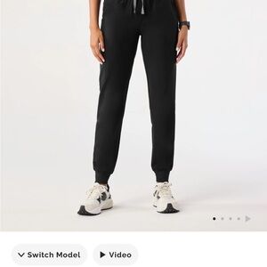 FIGS Zamora Scrub Jogger Pants XS Petite Black